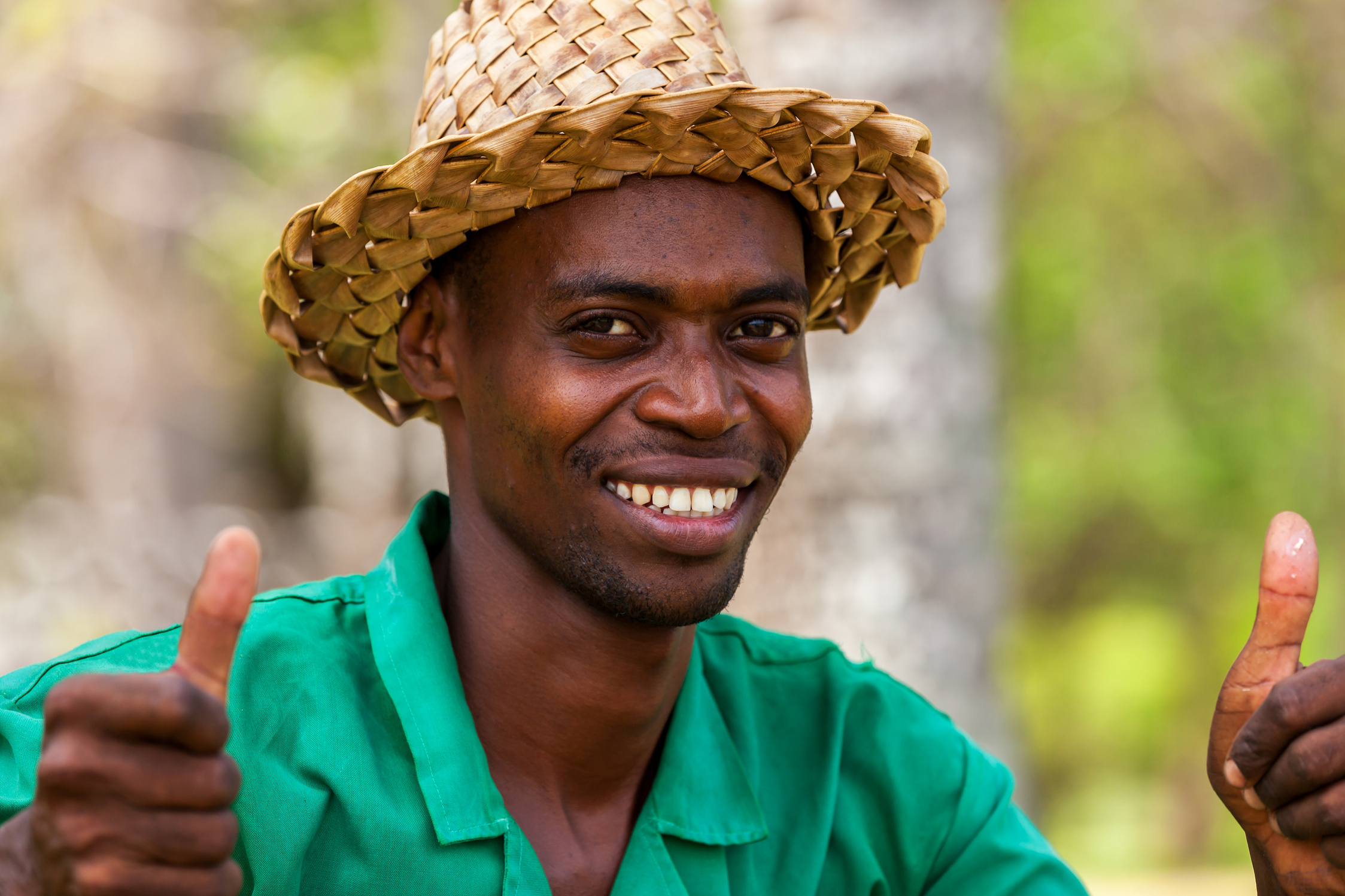 Village Man Doing a Thumbs Up